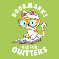 Bookmarks Are For Quitters Cute Nerdy Kitty Bookworm Gift Long Sleeve Fashion Visor | Artistshot