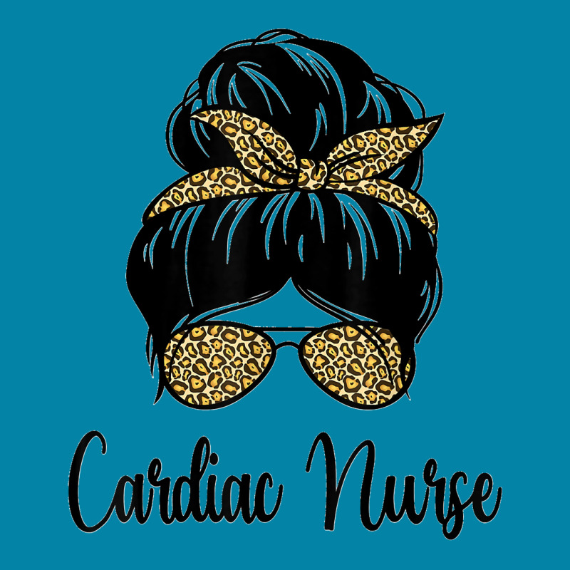 Cardiac Nurse Messy Hair Bun Leopard Cardiologist Graduation Retro Trucker Cap by KENNETHLEETINSLEY | Artistshot