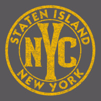 Staten Island New York Vintage Sign Distressed Amber Print Pullover Ho Seamless Cap | Artistshot