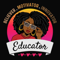 Believer Motivator Innovator Educator Melanin Black Teacher Long Sleev Pa Trucker Cap | Artistshot