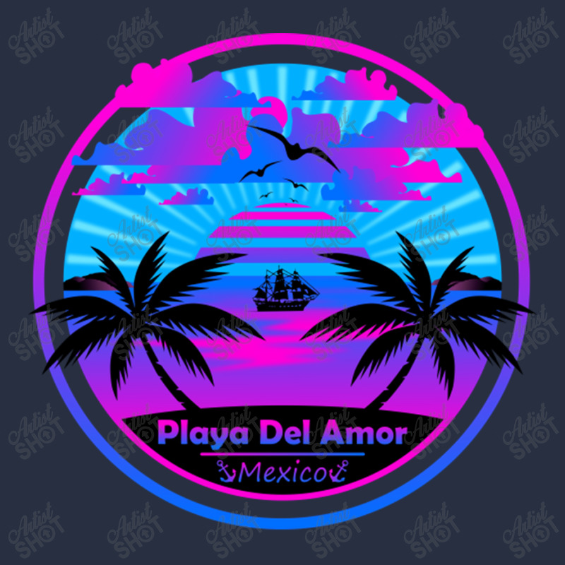 Playa Del Amor Beach Mexico Palm Trees Sunset Summer Tee Retro Trucker Cap by EdieTiffany | Artistshot