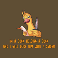 Duck With A Sword ,  Cute Funny Duck Seamless Cap | Artistshot