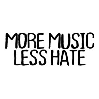 Womens More Music Less Hate Funny Sarcastic Novelty Minimal T Shirt Fashion Visor | Artistshot