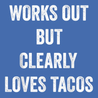 Funny Works Out But Clearly Loves Tacos Distressed Grunge T Shirt Fashion Visor | Artistshot