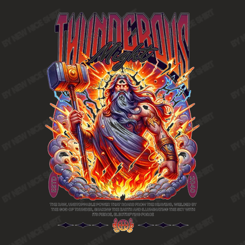 Thunderous Might Ladies Fitted T-Shirt by New Nice Shirt | Artistshot