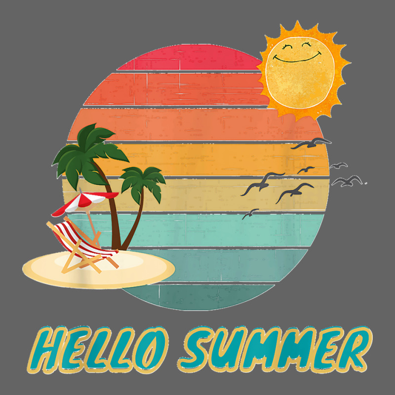 Hello Summer Vacation Palm Tree Sun Birds And Sea Retro Trucker Cap by JEFFRWESSMAN | Artistshot