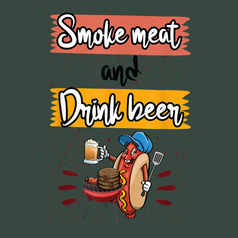 Smoke Meat & Drink Beer Sausage Funny Women Hot Dogs Love T Shirt Seamless Cap by beckiguralk28 | Artistshot