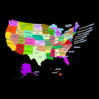 Usa Map With States And Capital Cities Seamless Cap | Artistshot