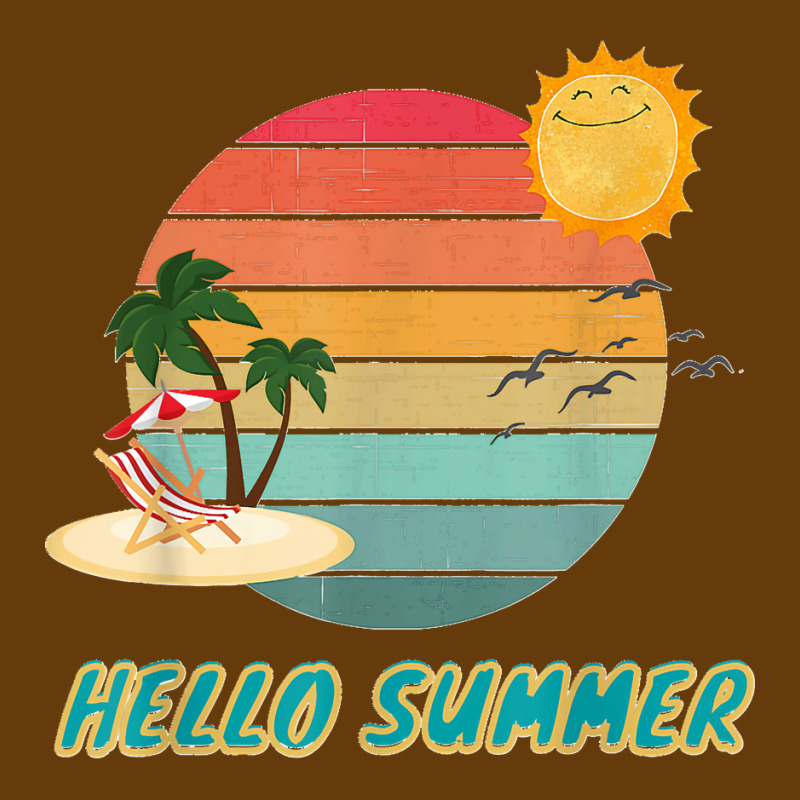 Hello Summer Vacation Palm Tree Sun Birds And Sea Pa Trucker Cap by ROGERWILLIAMWARD | Artistshot