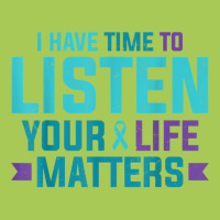 Purple Teal Ribbon I Have Time To Listen Your Life Matters T Shirt Fashion Visor | Artistshot