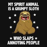 My Spirit Animal Is A Sloth Who Slaps Annoying People Premium Baby Bibs | Artistshot