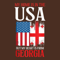 Home Usa Heart From Georgia  Patriotic Georgian Flag Tank Top Yupoong Trucker Cap | Artistshot