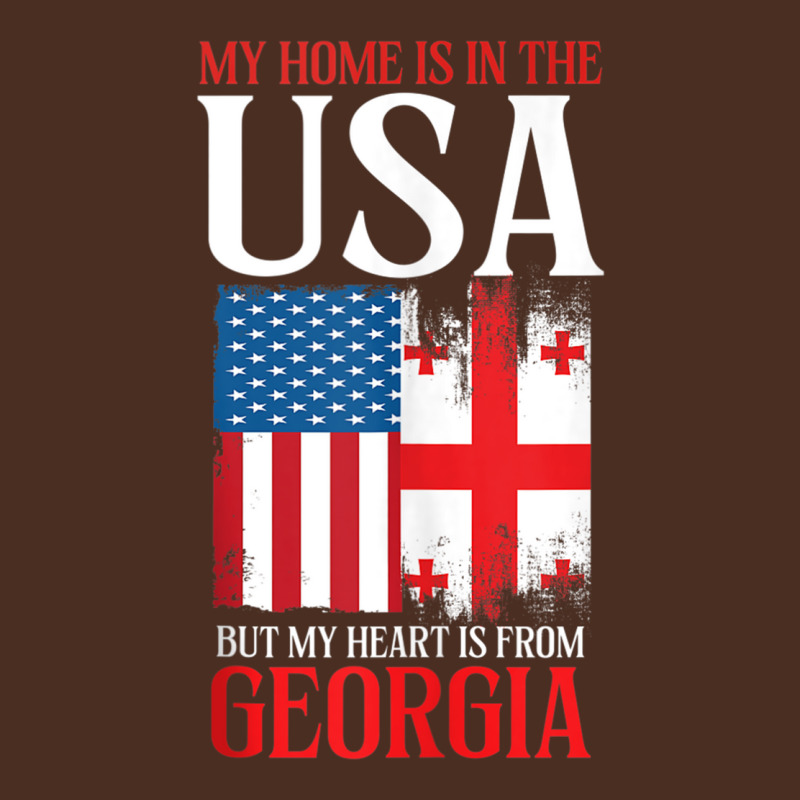 Home Usa Heart From Georgia  Patriotic Georgian Flag Tank Top Yupoong Trucker Cap by cm-arts | Artistshot