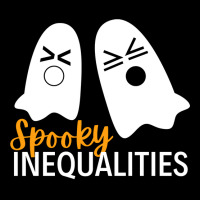 Spooky Inequalities Ghosts   Halloween Math Teacher Long Sleeve T Shir Pa Trucker Cap | Artistshot