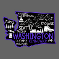 Washington Kennewick Cute Map Tacoma Forks Spokane Retro Trucker Cap | Artistshot