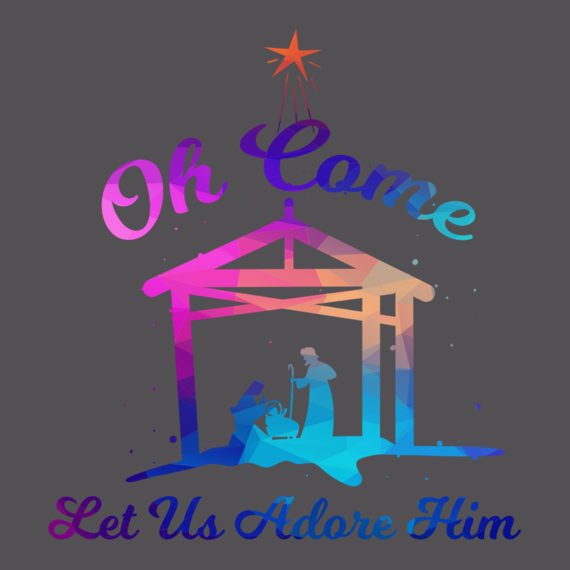 Let Us Adore Him   Christmas Advent Nativity Scene North Long Sleeve T Yupoong Trucker Cap by cm-arts | Artistshot