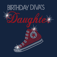 Birthday Diva's Daughter Sneaker Bling Rhinestone T Shirt Foam Snapback Hat | Artistshot