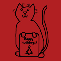 Cute Christmas Cat Says Happy Holidays Line Drawing Nike Dri-fit Cap | Artistshot