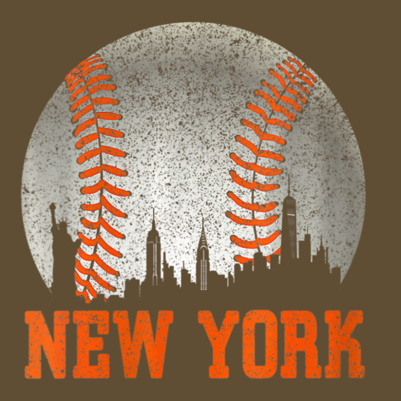 Womens New York Ny Skyline Baseball Vintage Met At Gameday V-neck Seamless Cap by Min06 | Artistshot