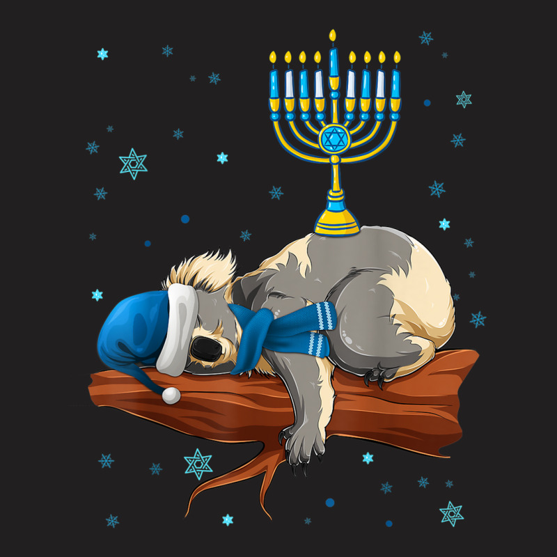 Sleeping Sloth Menorah Hanukkah Chanukah Animal Jewish T-shirt | Artistshot