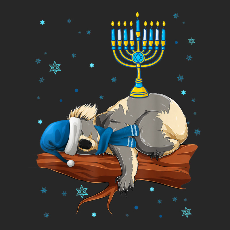 Sleeping Sloth Menorah Hanukkah Chanukah Animal Jewish Men's T-shirt Pajama Set | Artistshot