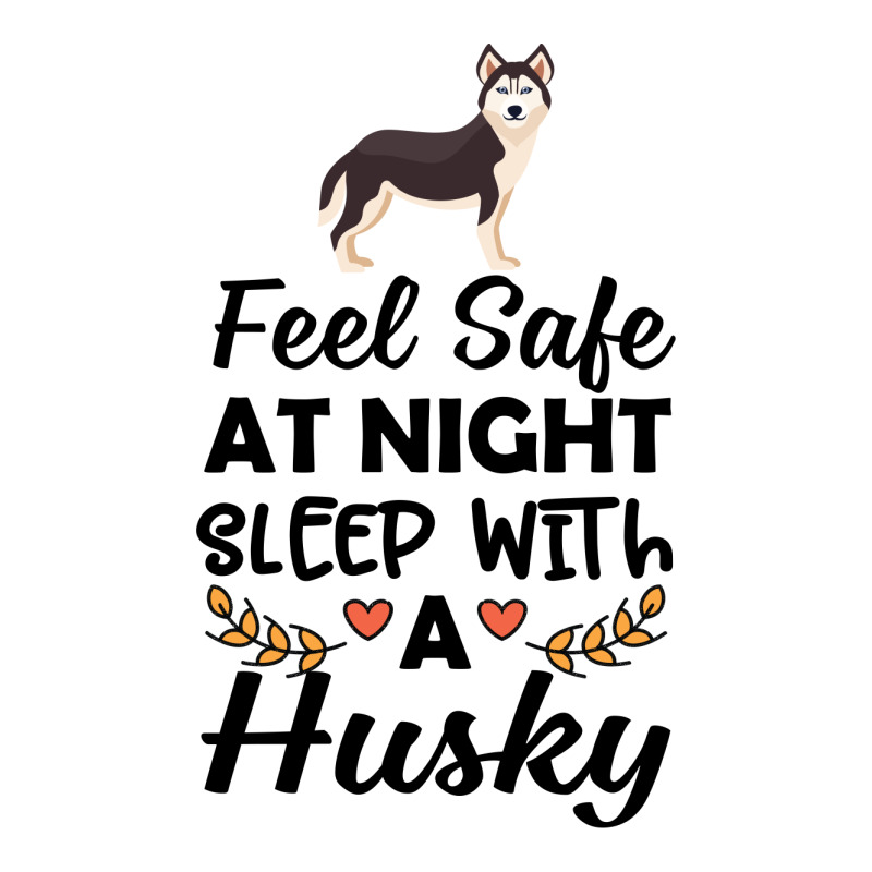 Feel Safe At Night Sleep With A Husky Women's V-Neck T-Shirt by vip.pro123 | Artistshot