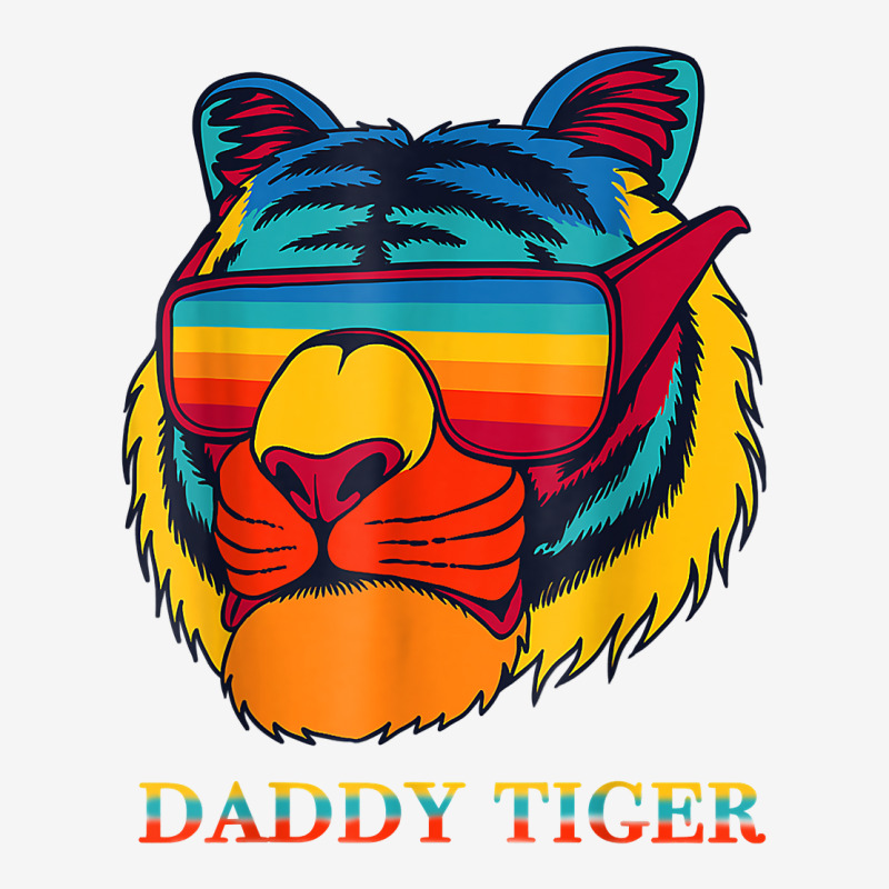 Daddy Tiger Sunglasses Vintage Colorful Tiger Lovers T Shirt Pin-back Button | Artistshot
