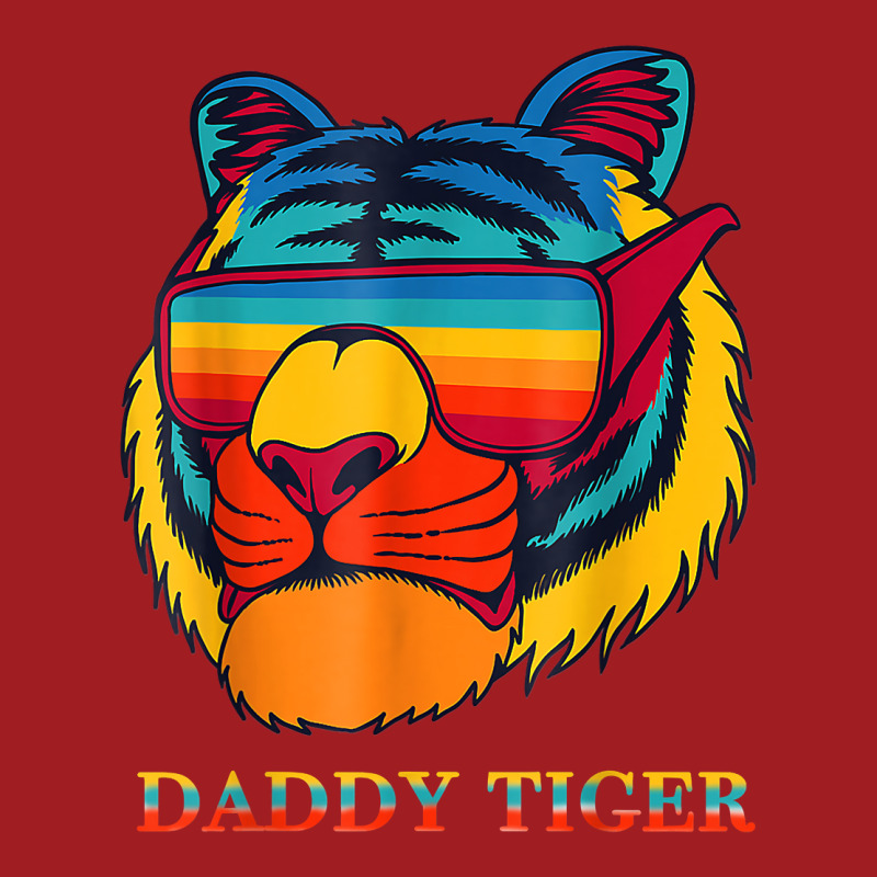 Daddy Tiger Sunglasses Vintage Colorful Tiger Lovers T Shirt Waist Apron | Artistshot