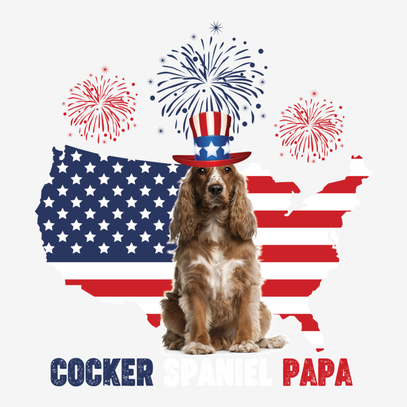 Cocker Spaniel Papa American Flag 4th Of July Ladies Polo Shirt by vip.pro123 | Artistshot