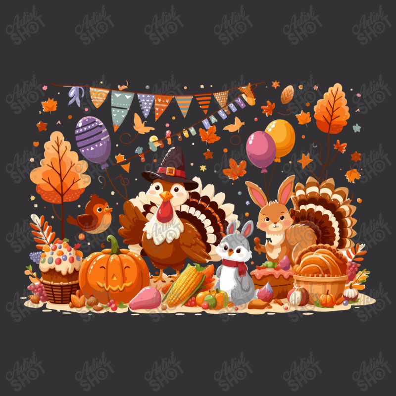 Animal Thanksgiving Vintage Short by Z GALLERY ART | Artistshot