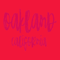 Oakland California Ca State Paint Brush Retro Redpink College Typograp Seamless Cap | Artistshot