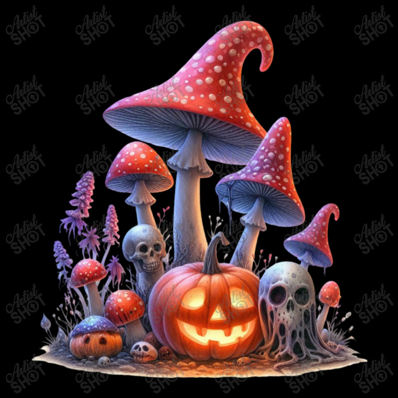 Mushroom Halloween Pumpkin Long Sleeve Shirts by risedesignid | Artistshot