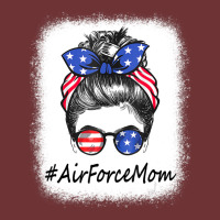 Trending Bleach Messy Bun Air Force Mom America Flag Mothers Day Seamless Cap | Artistshot