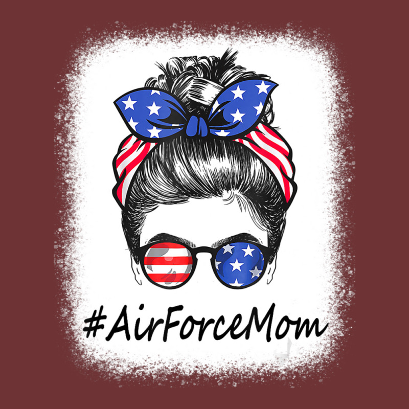 Trending Bleach Messy Bun Air Force Mom America Flag Mothers Day Seamless Cap by quanghuydinh1 | Artistshot