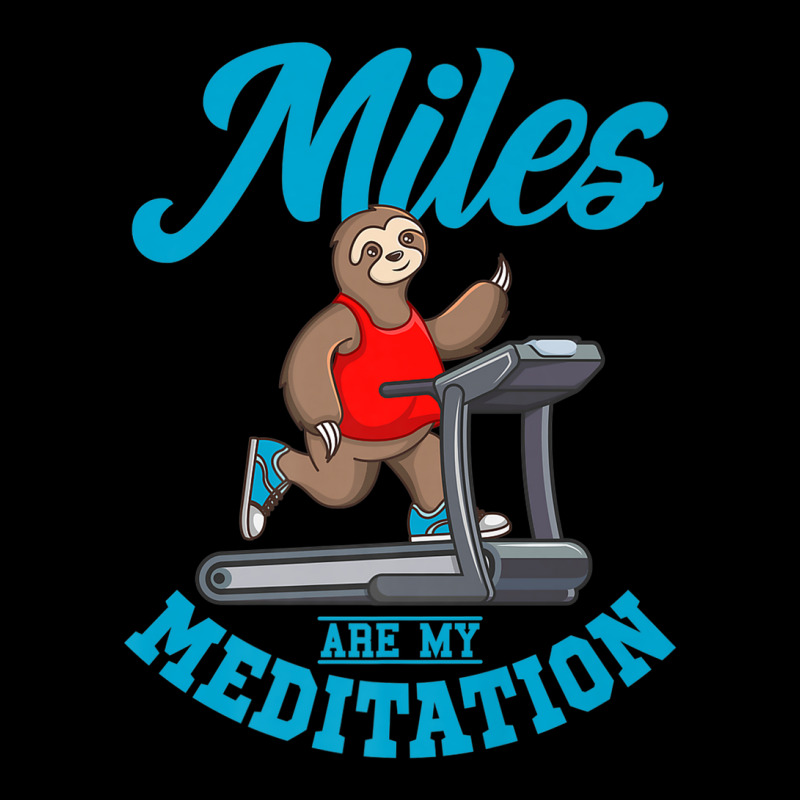 Sloth On Treadmill Miles Are My Meditation Treadmill Gym Premium Cropped Hoodie by ThienThuong | Artistshot