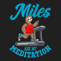 Sloth On Treadmill Miles Are My Meditation Treadmill Gym Premium Ladies Polo Shirt | Artistshot