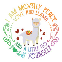 I Am Mostly Peace Love And Llama 3/4 Sleeve Shirt | Artistshot