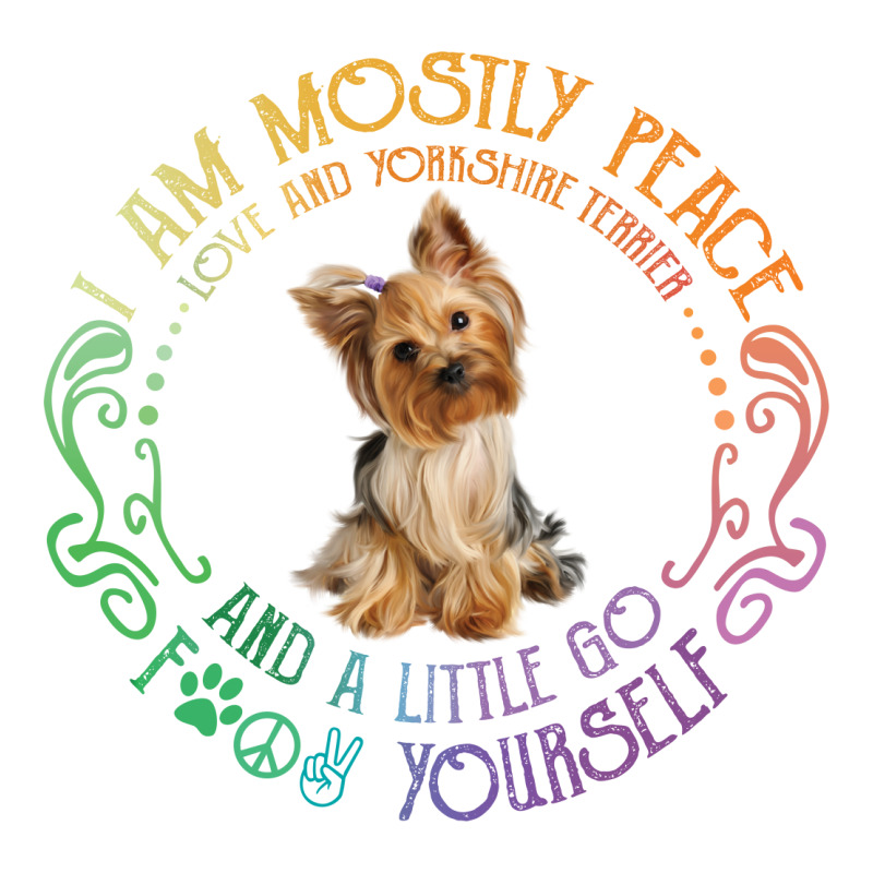 I Am Mostly Peace Love And Yorkshire Terrier Baby Bodysuit by vip.pro123 | Artistshot