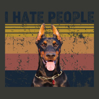 I Hate People Retro Vintage Doberman Lightweight Hoodie | Artistshot