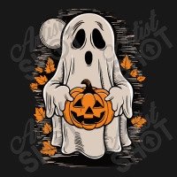 Ghost With Pumpkin, Halloween Flannel Shirt | Artistshot