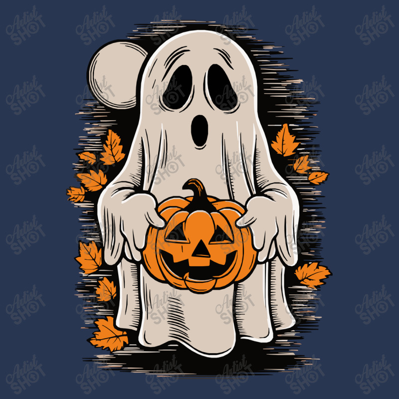 Ghost With Pumpkin, Halloween Men Denim Jacket by yashsap | Artistshot