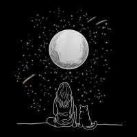 Full Moon Cat Stargazing Cool Lunar Sphere Stargazer Gift T Shirt Legging | Artistshot