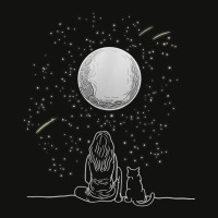 Full Moon Cat Stargazing Cool Lunar Sphere Stargazer Gift T Shirt Scorecard Crop Tee | Artistshot