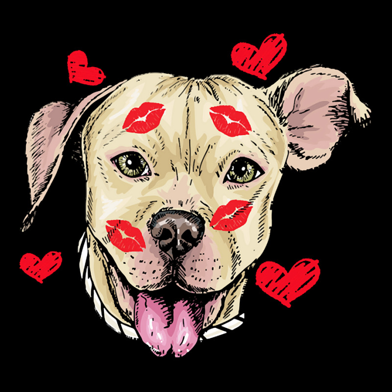 Valentines Day T  Shirt Cute Pitbull Dog Hearts Funny Valentine's Day V-neck Tee | Artistshot