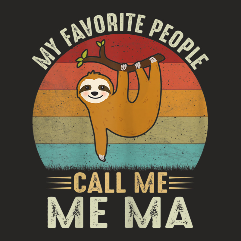 Womens My Favorite People Call Me Ma Cute Sloth Lover Mom Ladies Fitted T-Shirt by ThienThuong | Artistshot