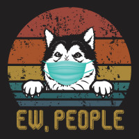 Alaskan Malamute Ew People Dog Wearing A Face Mask Vintage T-shirt | Artistshot