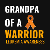 Grandpa Of A Warrior Leukemia Awareness White Accessory Pouches | Artistshot