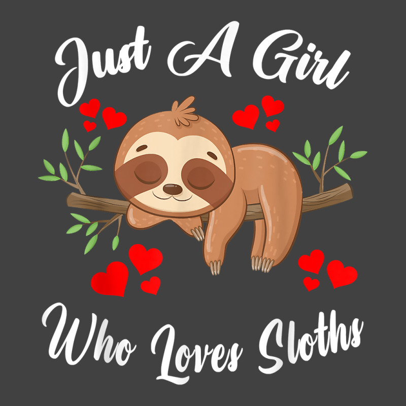 Just A Girl Who Loves Sloths Funny For Kids T Shirt Vintage T-shirt | Artistshot