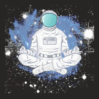 Astronaut Yoga Designs Meditates Sp T  Shirt Yoga Astronaut Meditates Ladies Fitted T-shirt | Artistshot