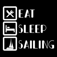 Eat Sleep Sailing For Dark Men's 3/4 Sleeve Pajama Set | Artistshot